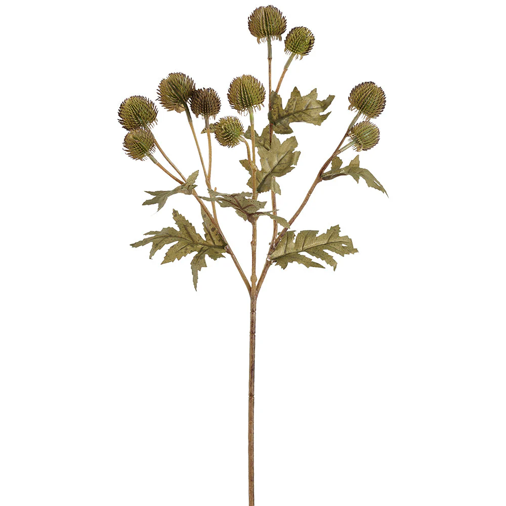 22" Thistle Artificial Flower Stem -Purple/Green (Pack of 12)