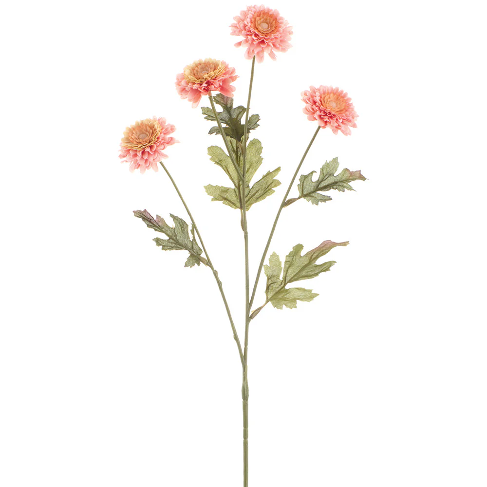 23.5" Daisy Silk Flower Stem -Peach (Pack of 12)