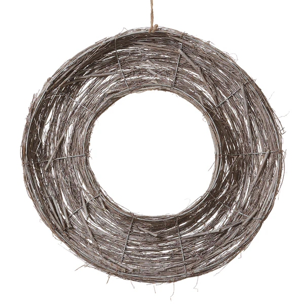 23.5" Iced Artificial Twig Wreath -Whitewashed (Pack of 4) - Image 2