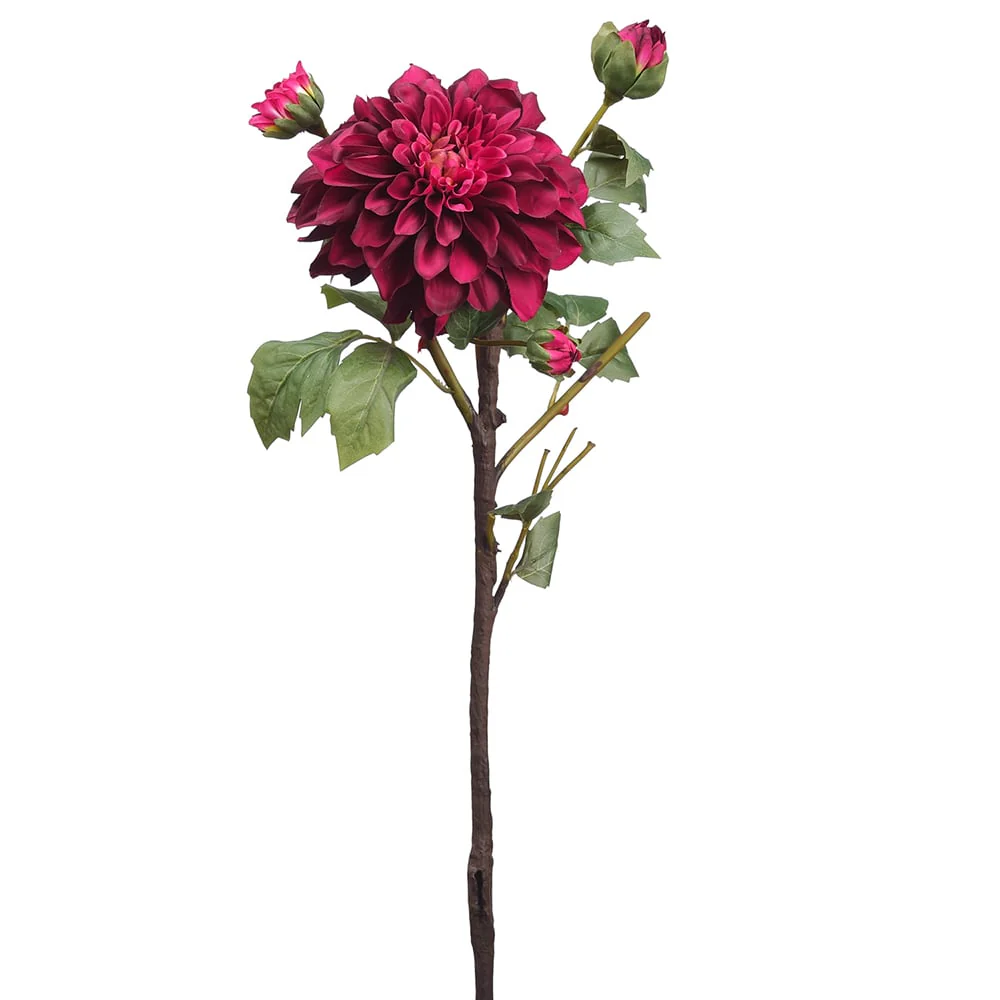 23.5" Silk Dahlia Flower Stem -2 Tone Beauty (Pack of 12)