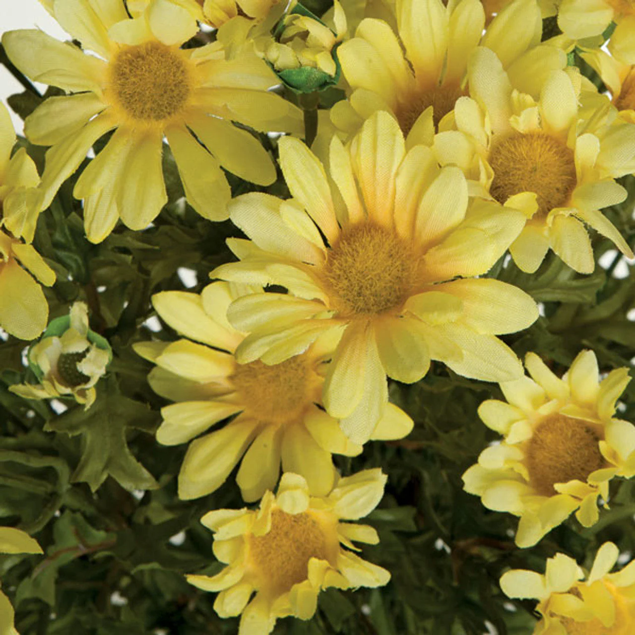 23" Daisy Silk Flower Bush -Yellow (Pack of 4) - Image 2