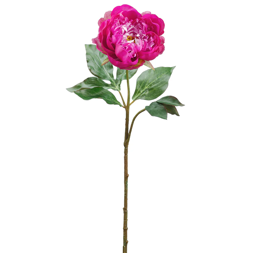 23" Faux Peony Flower Stem -Beauty (Pack of 12)