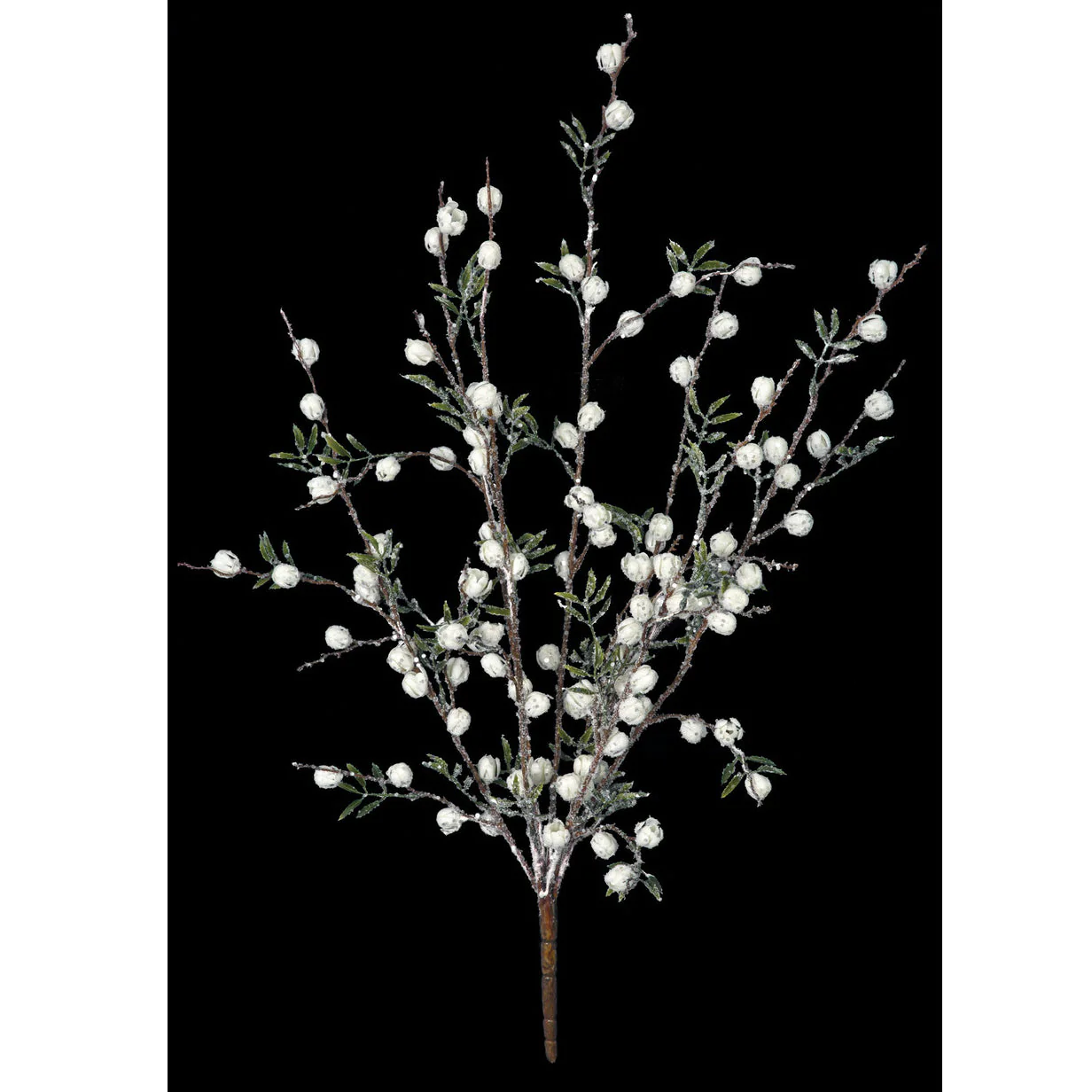 23" Glittered Artificial Mini Blossom Plant -White (Pack of 12)