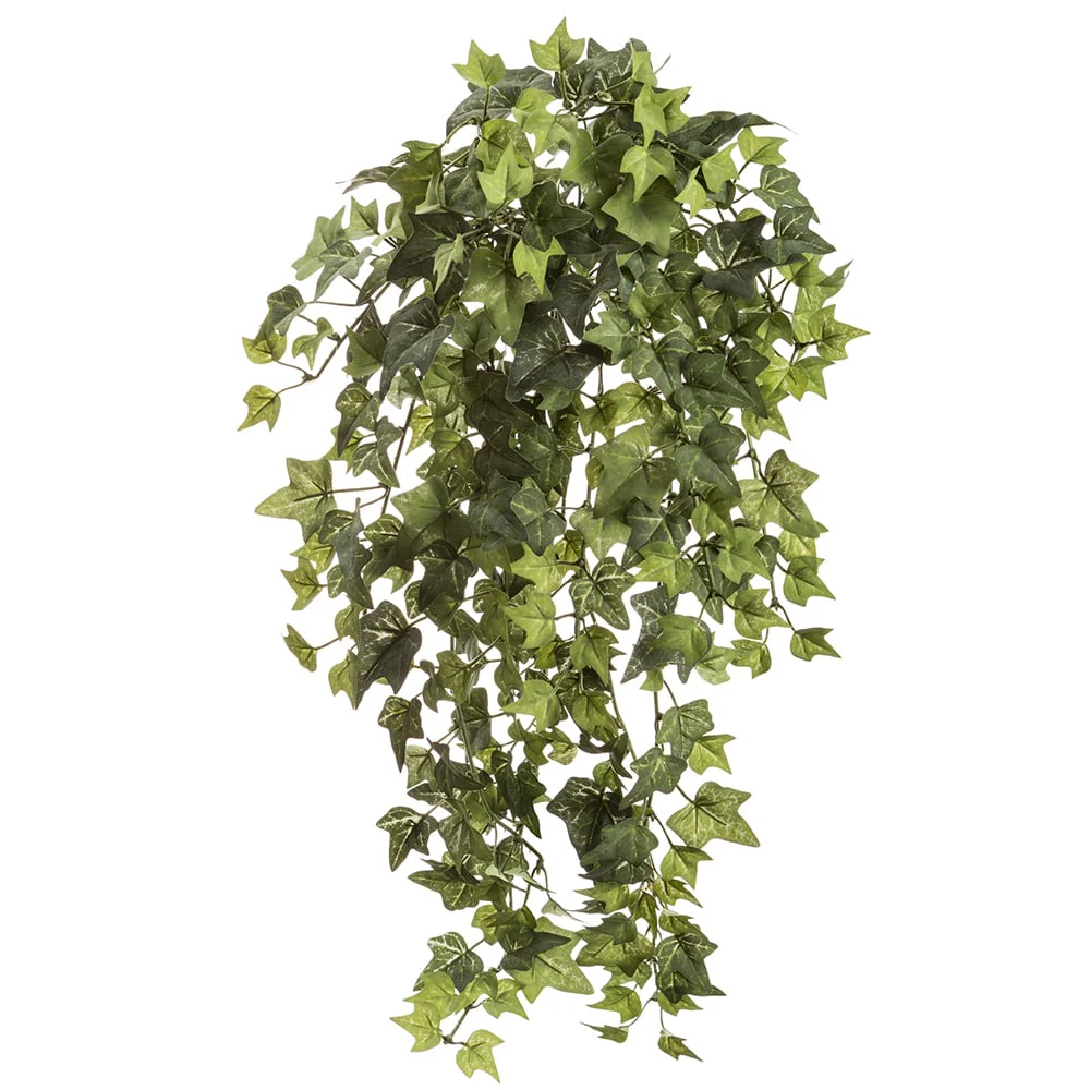 23" Mini English Ivy Leaf Silk Hanging Plant -Frosted Green (Pack of 12)
