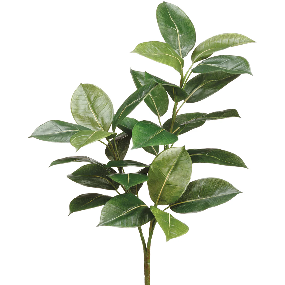 2'3" Rubber Leaf Silk Plant -Green (Pack of 12)