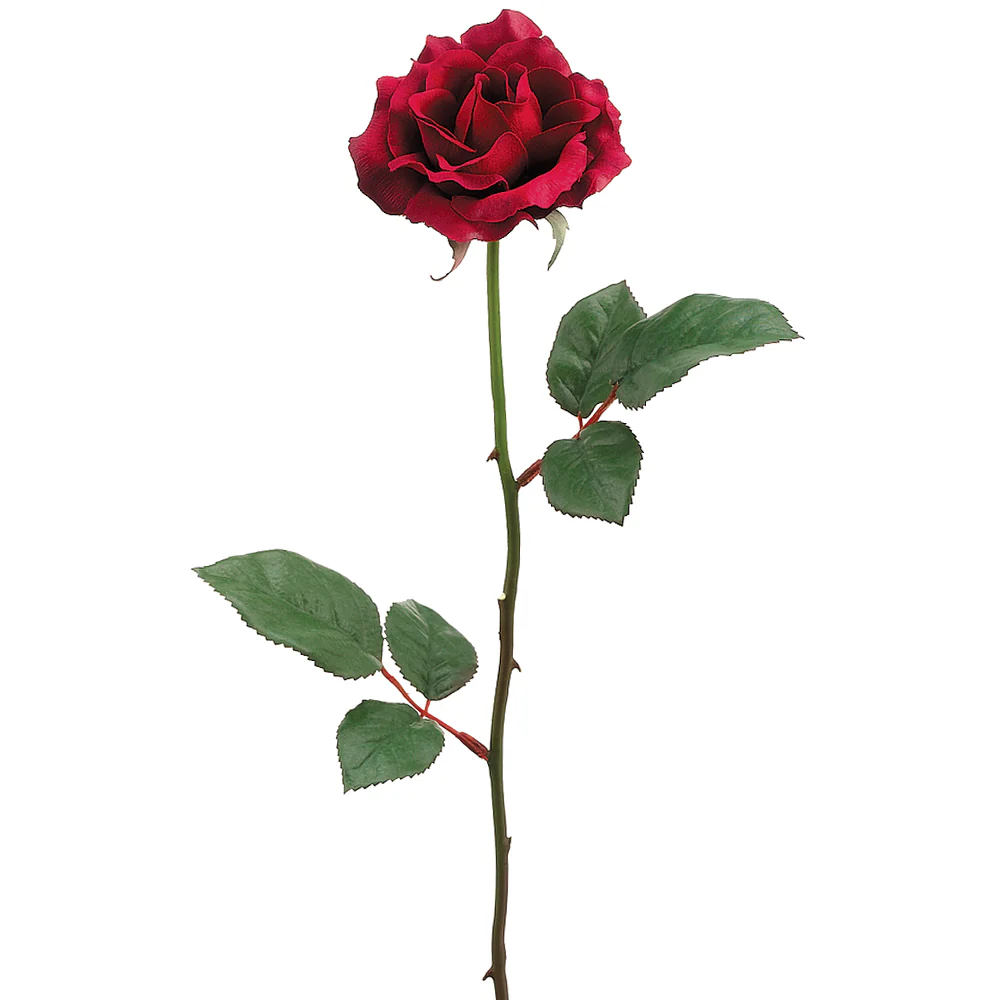 23" Silk Medium Planter Rose Flower Spray -Burgundy (Pack of 12)
