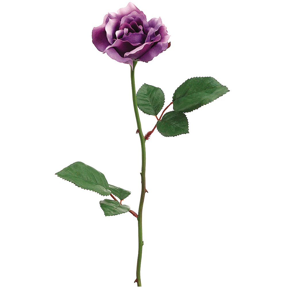 23" Silk Medium Planter Rose Flower Spray -Purple (Pack of 12)