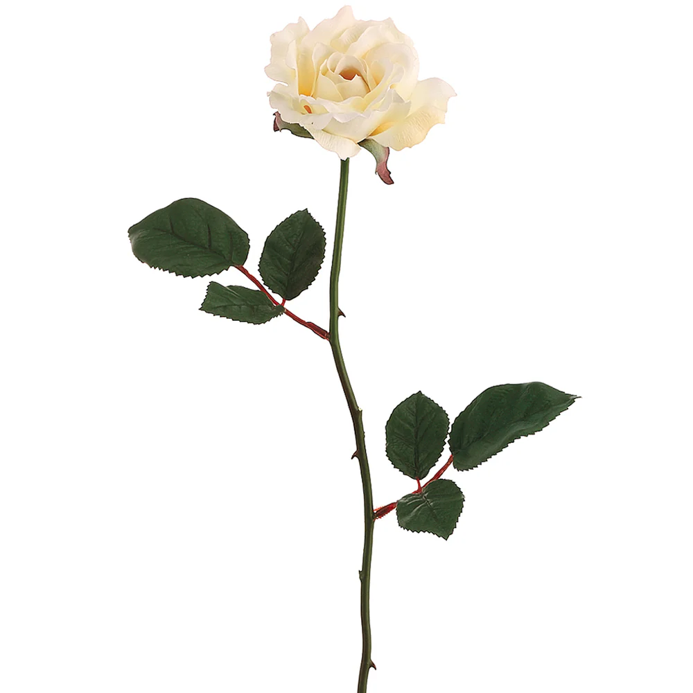23" Silk Medium Planter Rose Flower Spray -Vanilla (Pack of 12)