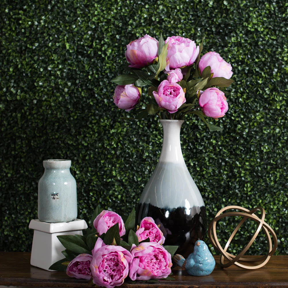23" Silk Peony Flower Bush -Cerise (Pack of 4) - Image 7
