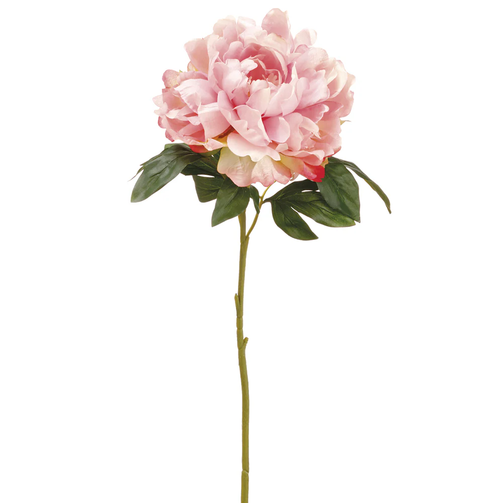 23" Silk Peony Flower Spray -Pink (Pack of 12)