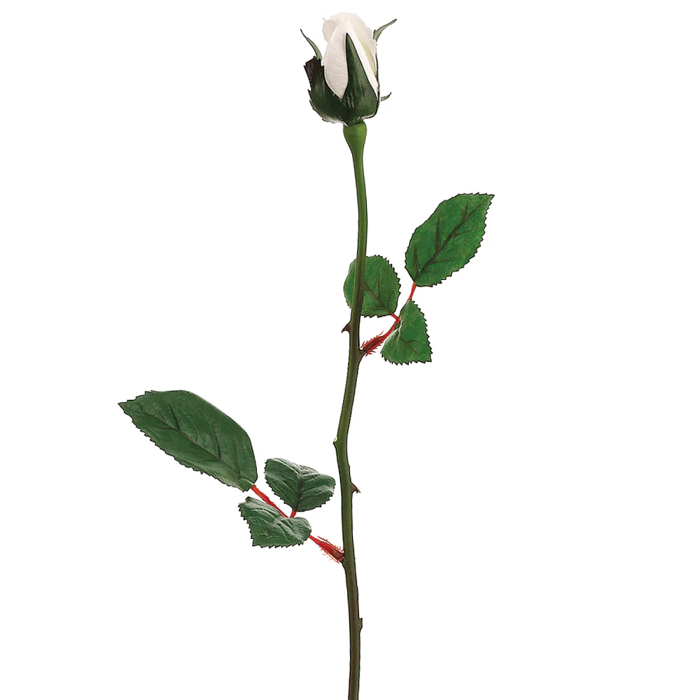 23" Silk Planter Rose Bud Flower Spray -Cream (Pack of 24)