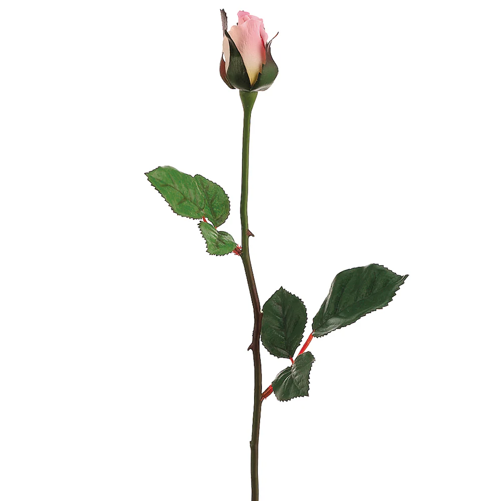 23" Silk Planter Rose Bud Flower Spray -Pink (Pack of 24)