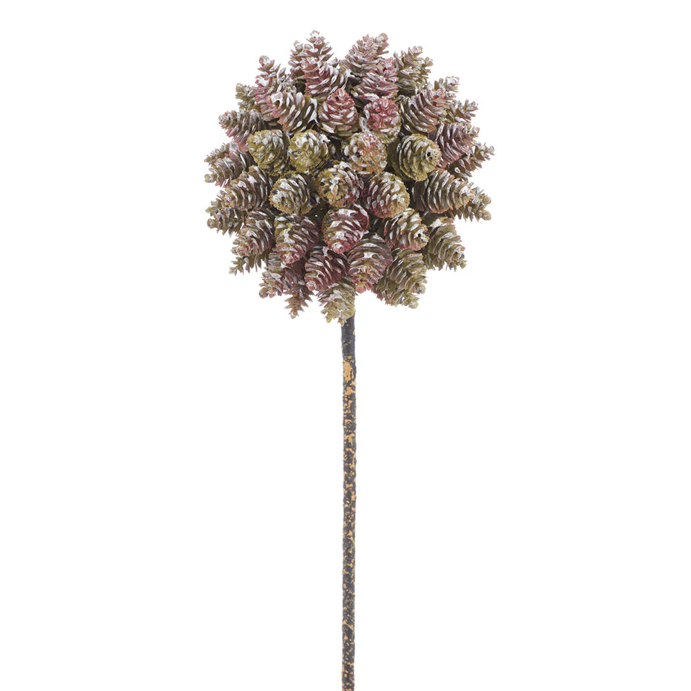24.5" Artificial Pinecone Stem -Green (Pack of 4)