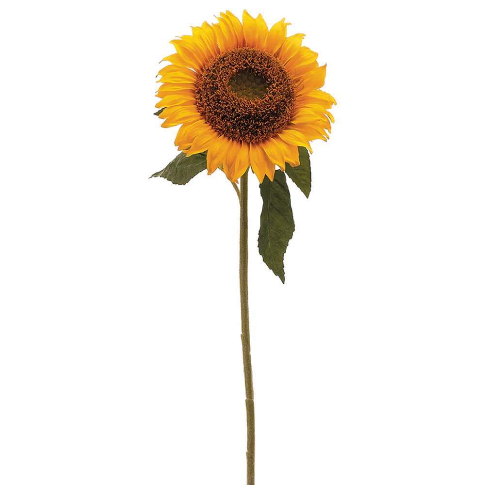 24.5" Faux Sunflower Flower Spray -Yellow (Pack of 12)