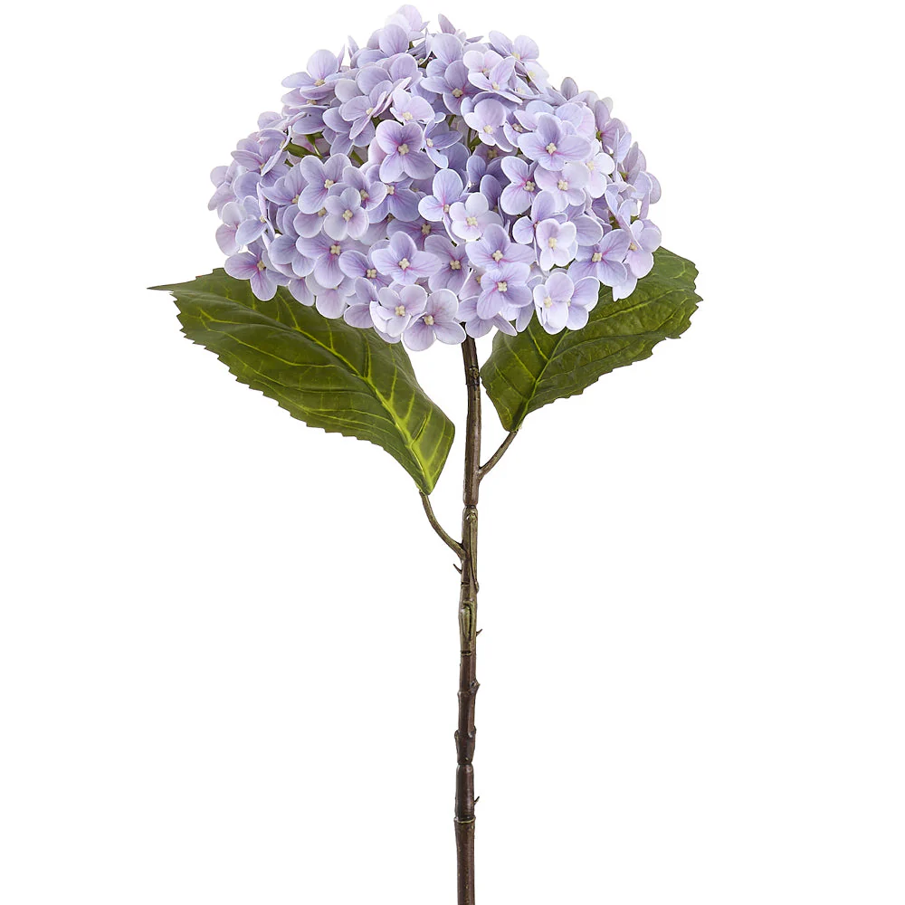 24.5" Real Touch Hydrangea Silk Flower Stem -Lavender (Pack of 12)
