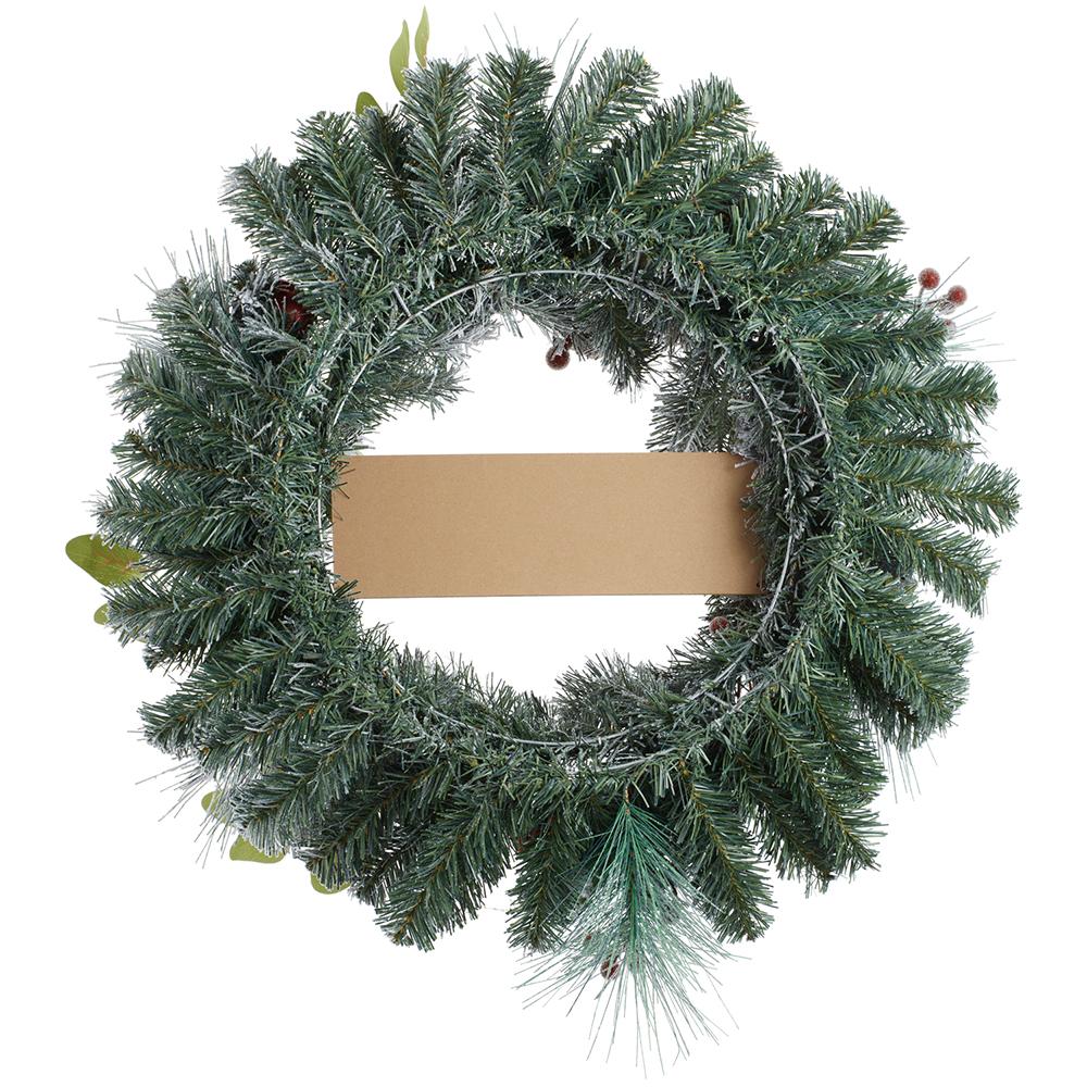 24" Artificial Joy Bell, Berry & Pine Wreath -White/Red (Pack of 4) - Image 2
