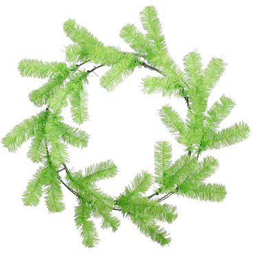 24" Artificial Pine Work Wreath -Lime Green (Pack of 12)