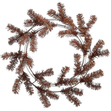 24" Artificial Pine Work Wreath -Rust/Brown (Pack of 12)