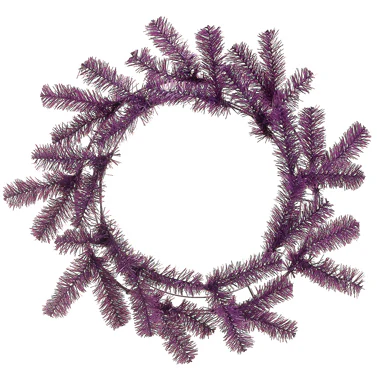 24" Artificial Pine Work Wreath -Violet (Pack of 12)