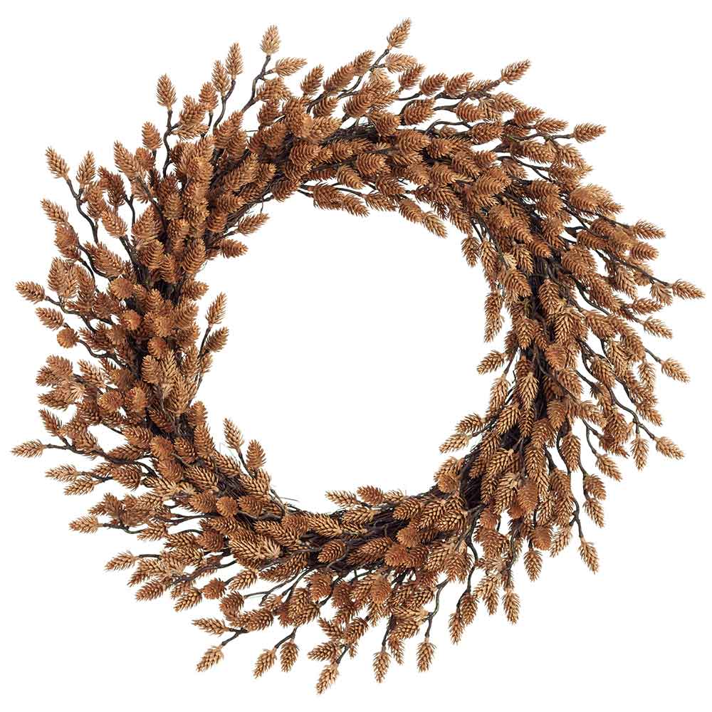 24" Artificial Plastic Pinecone Wreath -Green (Pack of 2)
