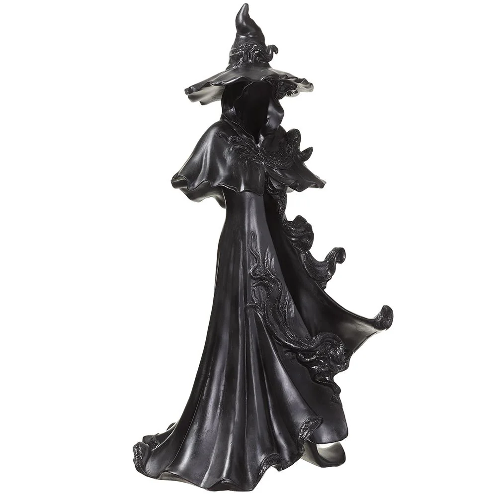 24" Battery Operated Halloween Witch -Black - Image 3