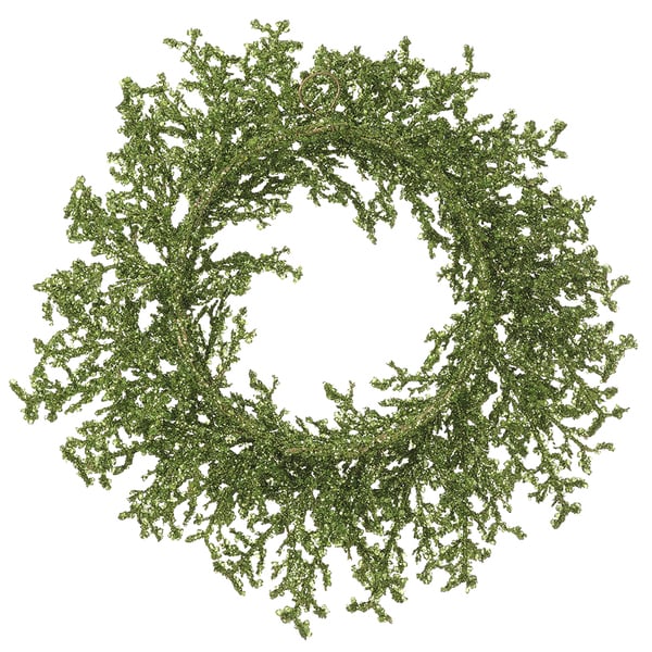 24" Beaded Diamond Wreath -Green (Pack of 2) - Image 2