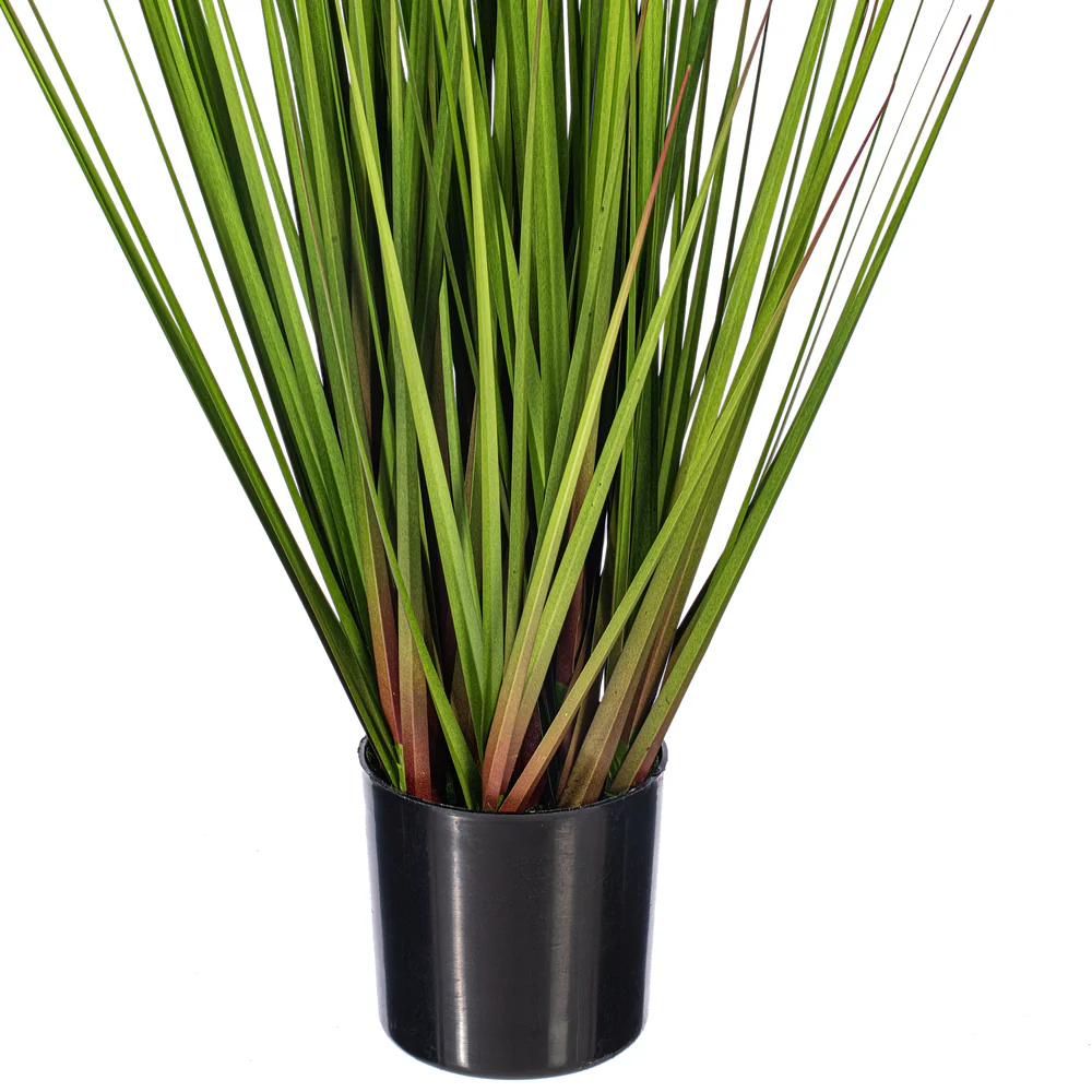 24" Flax Grass Artificial Plant w/Pot -Green/Burgundy - Image 3