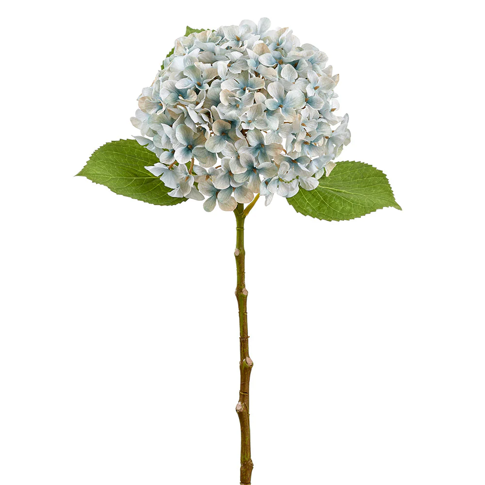 24" Hydrangea Silk Flower Stem -2 Tone Blue (Pack of 12)