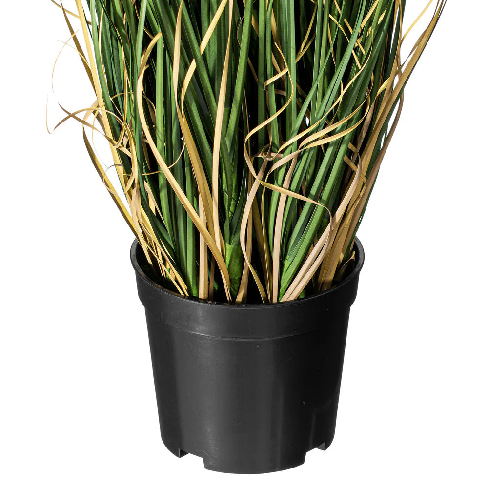 24" IFR PVC Curled Grass Artificial Plant w/Pot -Green - Image 2