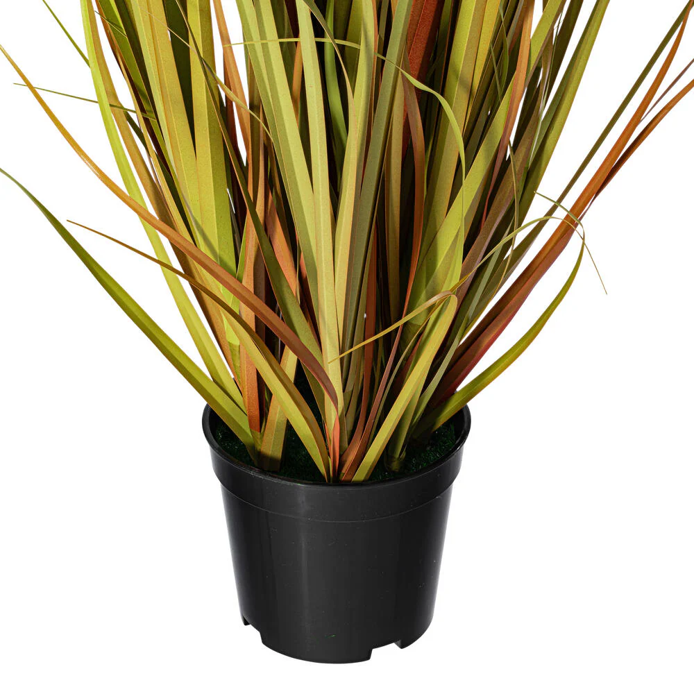 24" IFR PVC Mixed Grass Artificial Plant w/Pot -2 Tone Brown - Image 2