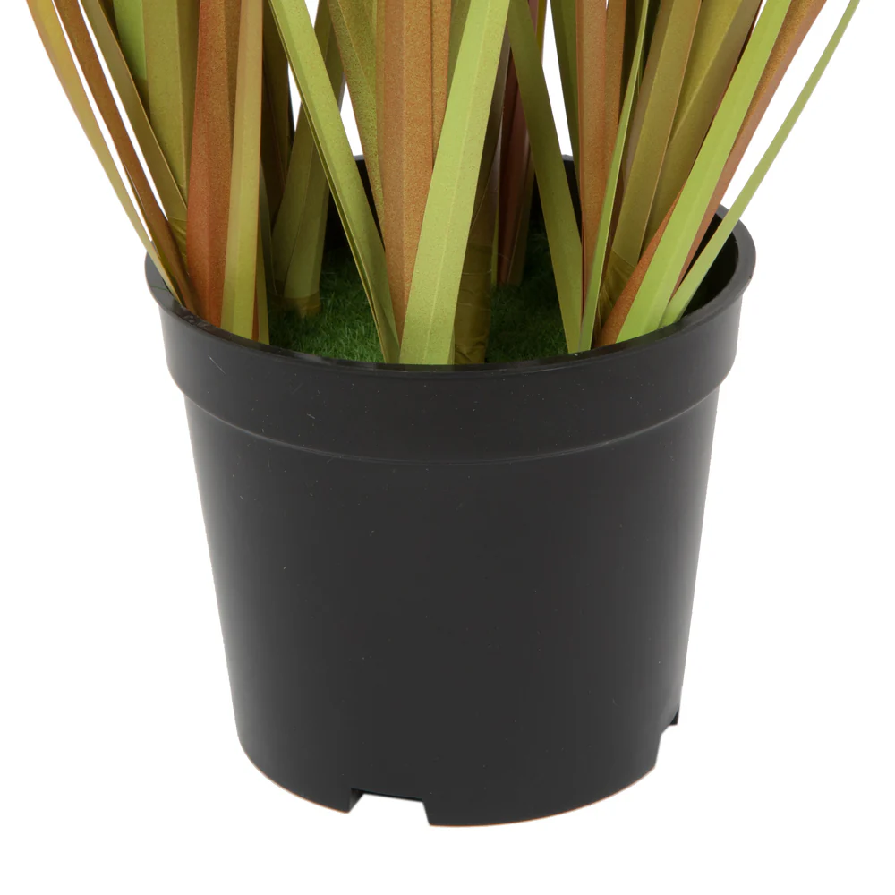 24" IFR PVC Mixed Grass Artificial Plant w/Pot -2 Tone Brown - Image 4