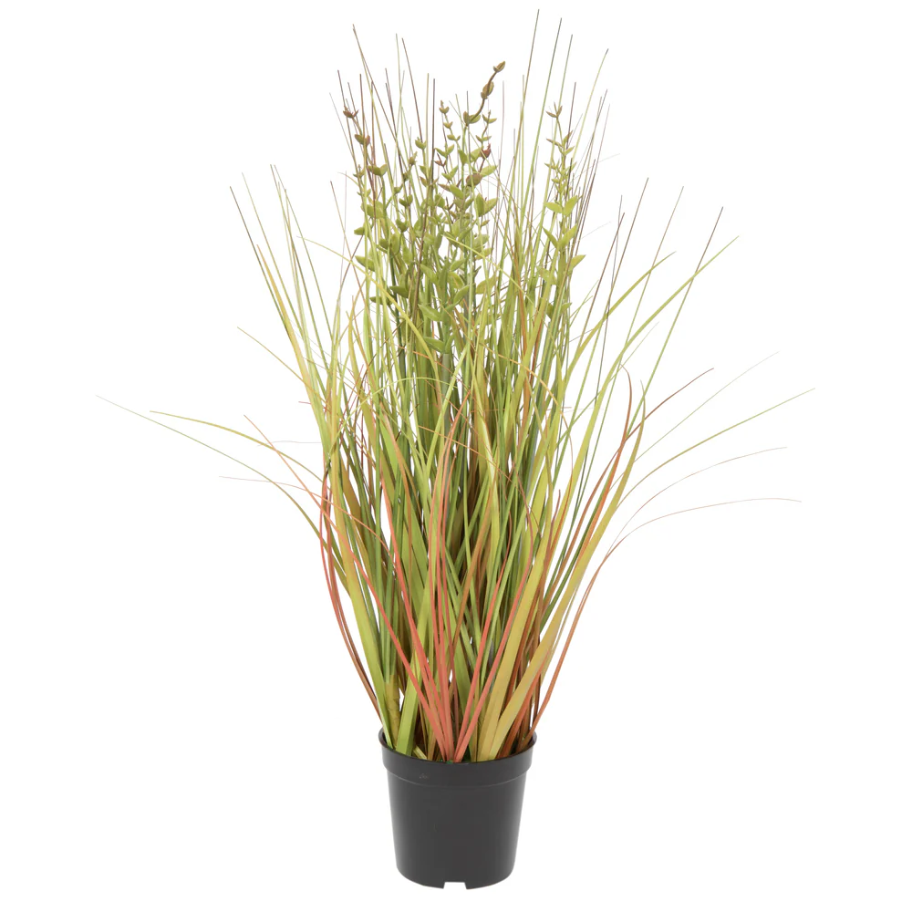 24" IFR PVC Mixed Grass Artificial Plant w/Pot -Green/Brown