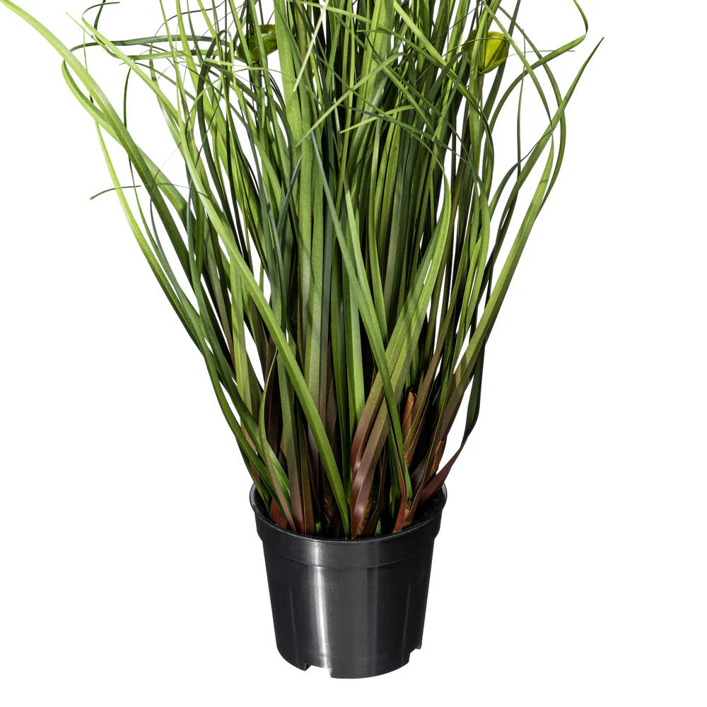 24" IFR PVC Seeded Eucalyptus Grass Artificial Plant w/Pot -Green - Image 2