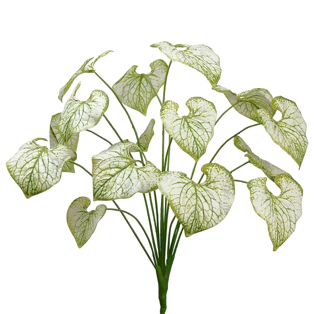 24" Large Silk Calathea Leaf Plant -15 Leaves -Light Green (Pack of 6)