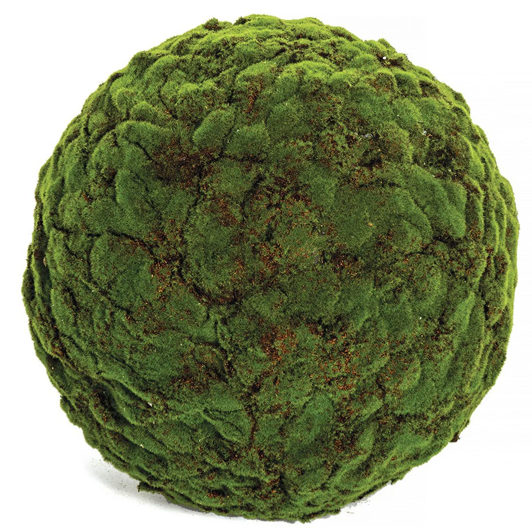 24" Moss Ball-Shaped Artificial Foam Topiary -Green