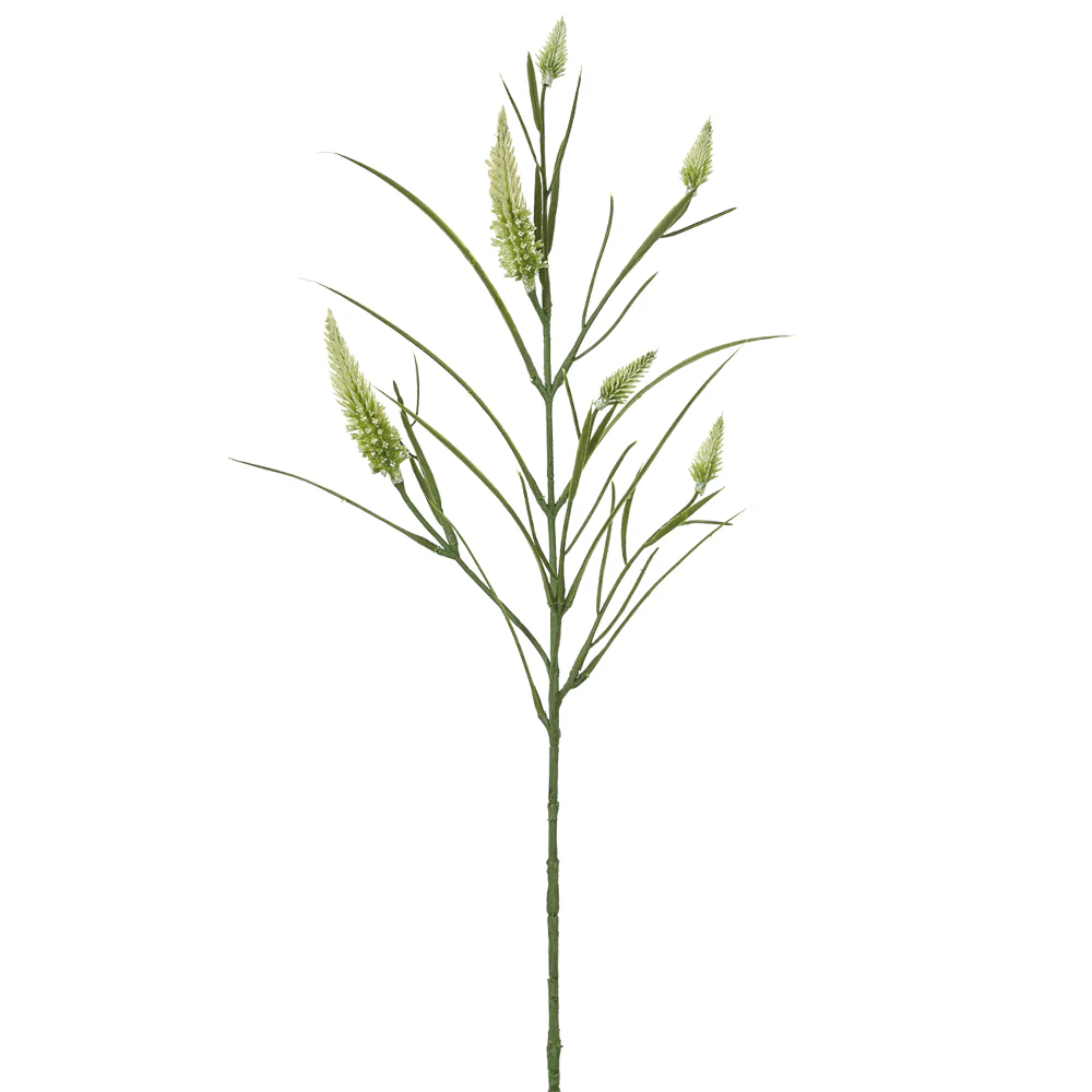 24" Narrowleaf Crimson Clover Artificial Flower Stem -Cream (Pack of 12)