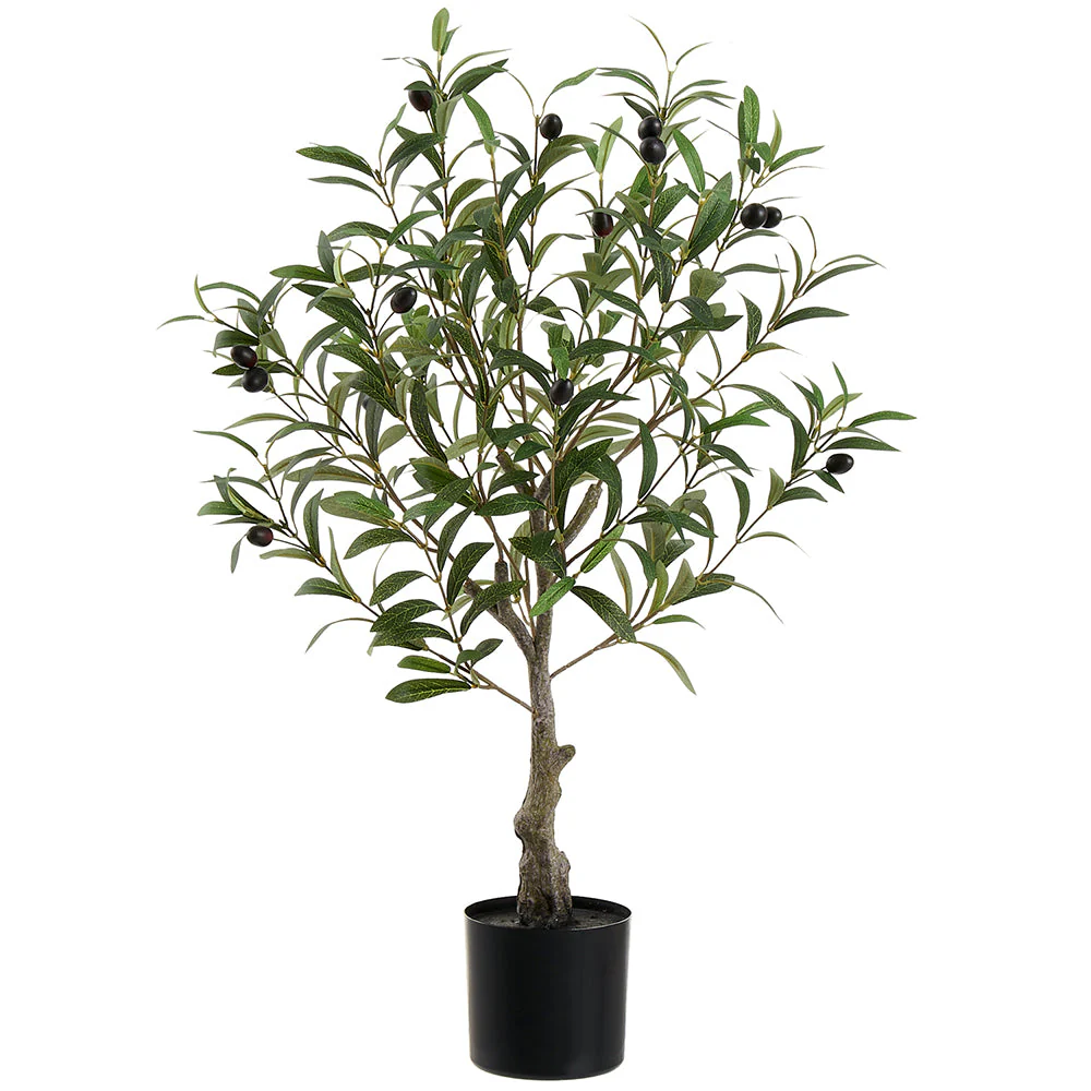 2'4" Olive With Berries Silk Tree w/Pot -Green (Pack of 6)