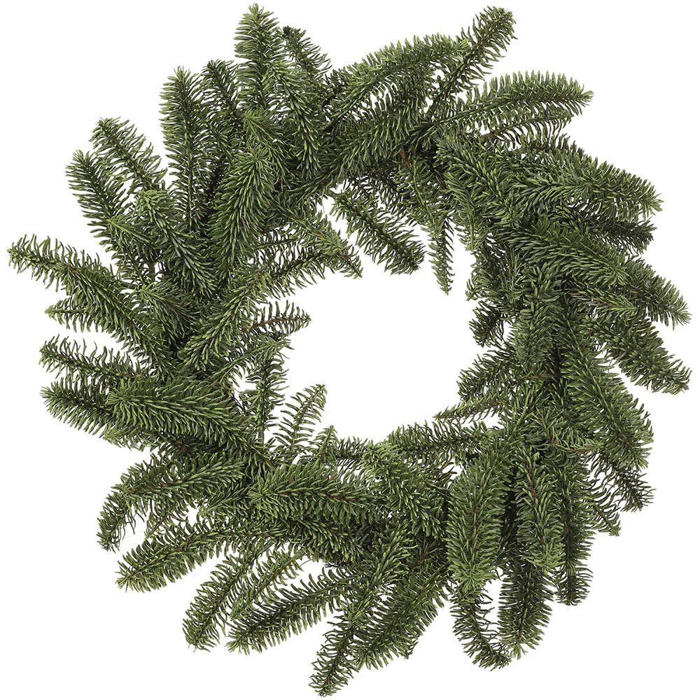 24" PE Soft-Touch Mixed Pine Artificial Wreath -Green (Pack of 2)
