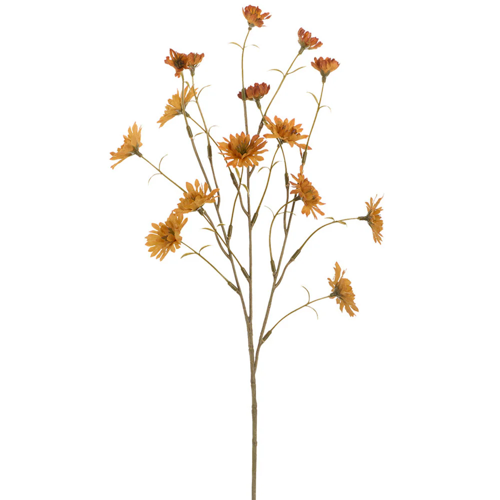 24" Primula Primrose Silk Flower Stem -Amber (Pack of 12)