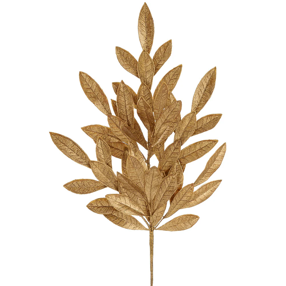 24" Silk Laurel Bay Leaf Stem -Copper (Pack of 24)