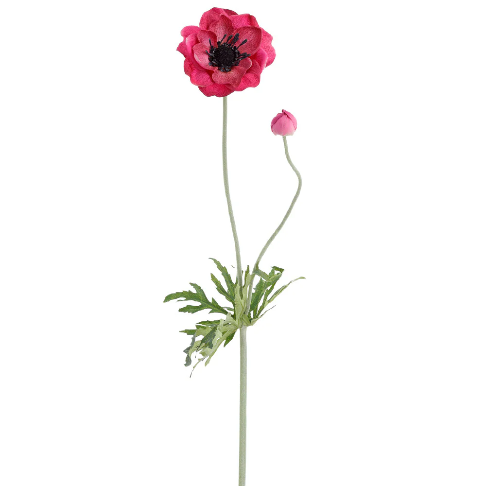 25" Anemone Silk Flower Stem -Violet (Pack of 12)
