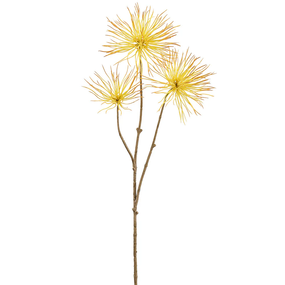 25" Anemone Silk Flower Stem -Yellow (Pack of 12)