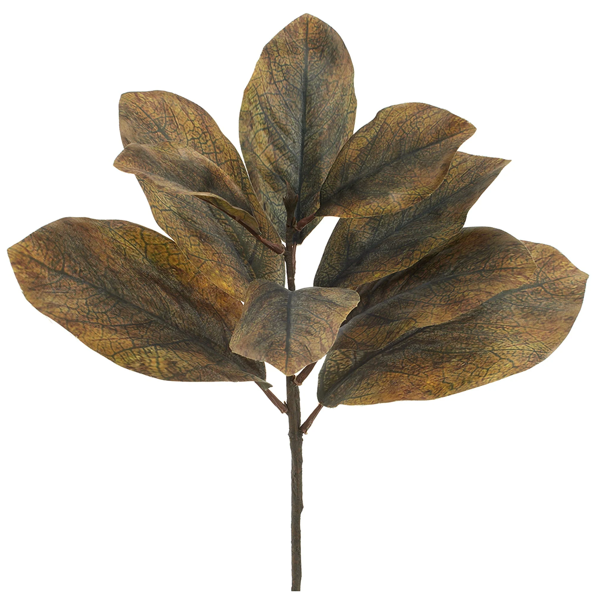 25" Artificial Magnolia Leaf Stem -Green (Pack of 12)