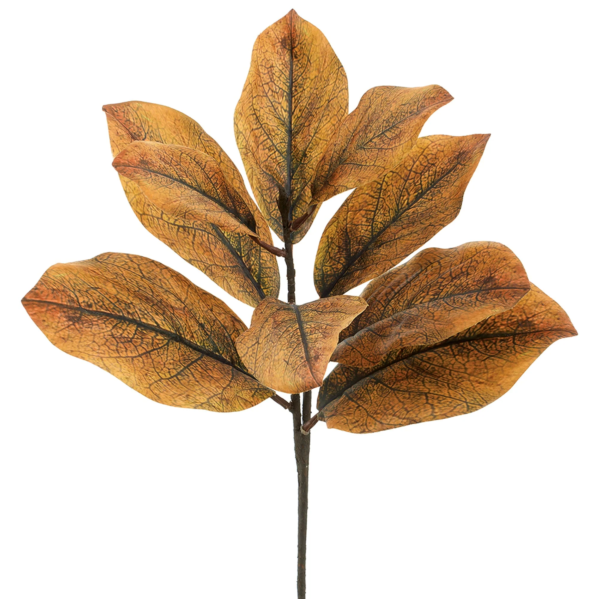 25" Artificial Magnolia Leaf Stem -Tan (Pack of 12)