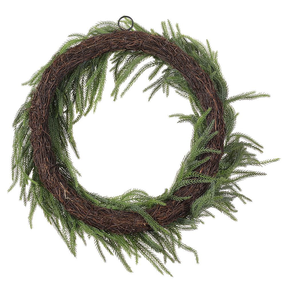 25" Artificial Spruce Wreath -Green (Pack of 2) - Image 2