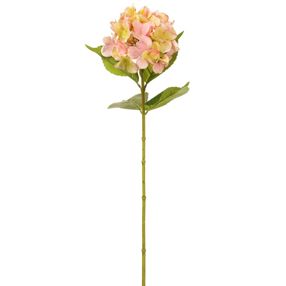 25" Fake Hydrangea Flower Stem -Pink (Pack of 12)