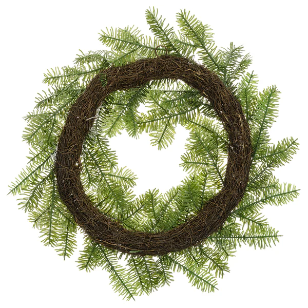25" Iced Artificial Norway Spruce Wreath -Green/White - Image 2