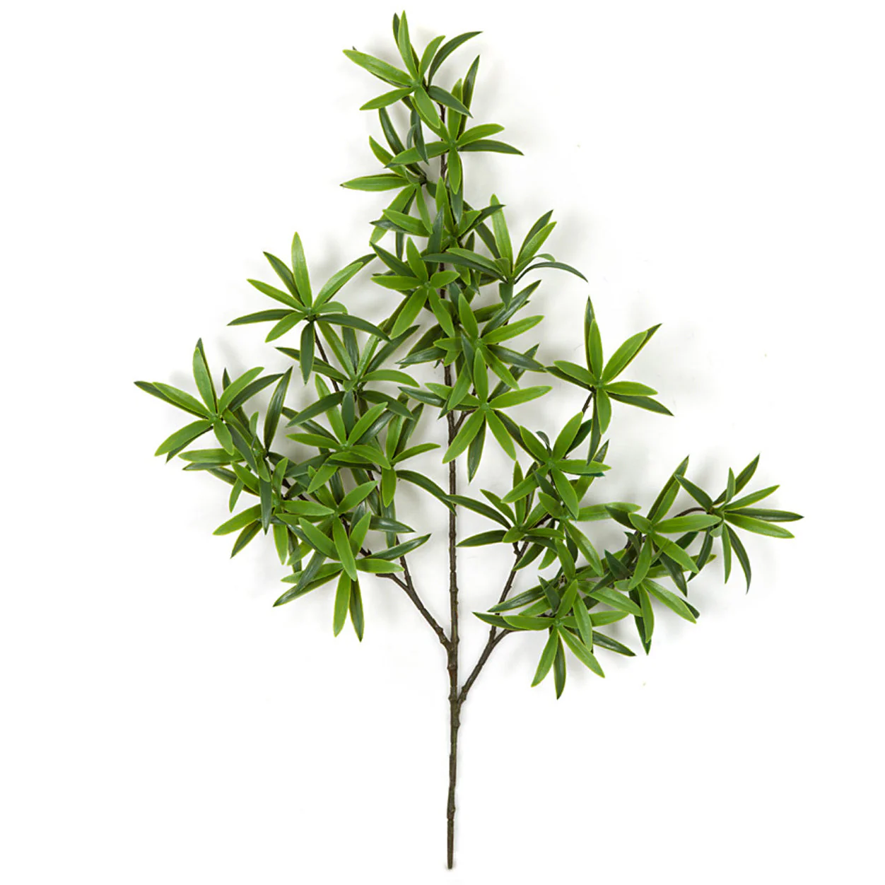 25" IFR Artificial Podocarpus Branch Stem -Green (Pack of 6)