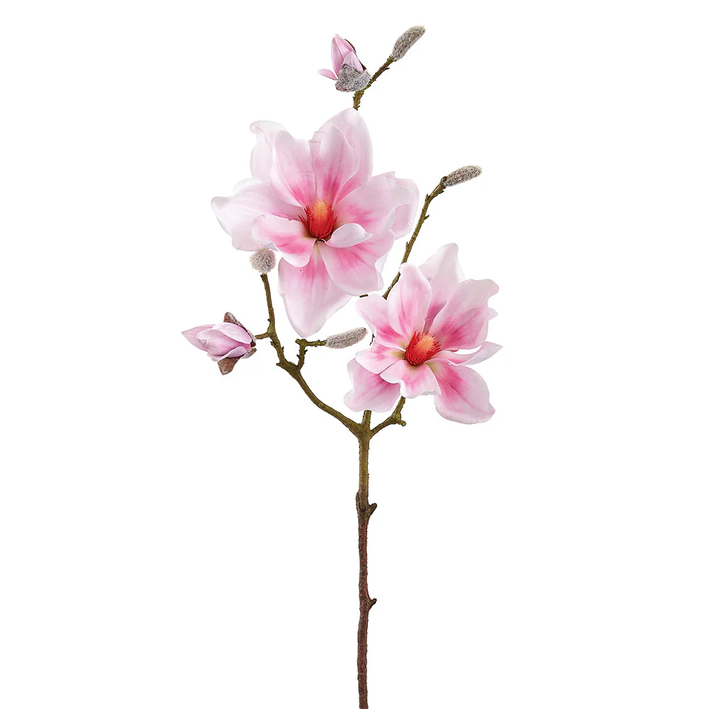 25" Magnolia Faux Flower Stem -Pink (Pack of 12)