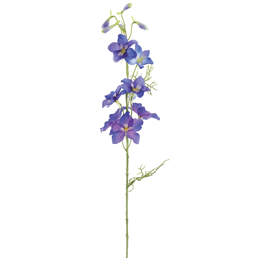 25" Silk Delphinium Flower Stem -Blue (Pack of 12)